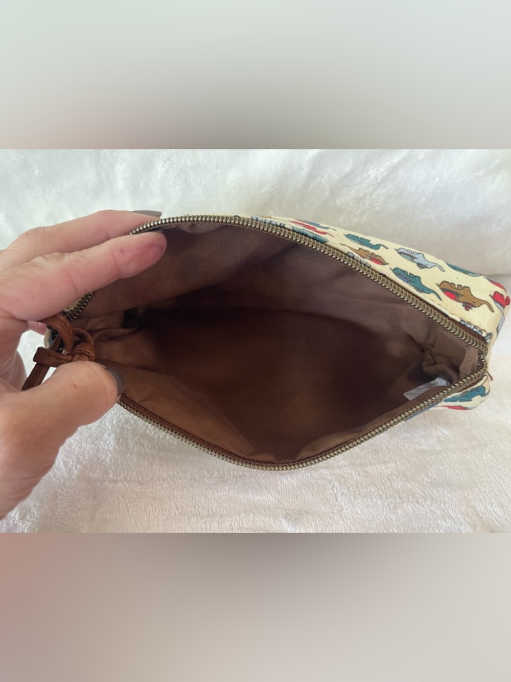 Cute elephant pouch, satchel makeup, trinket bag with zipper new - Picture 5 of 8
